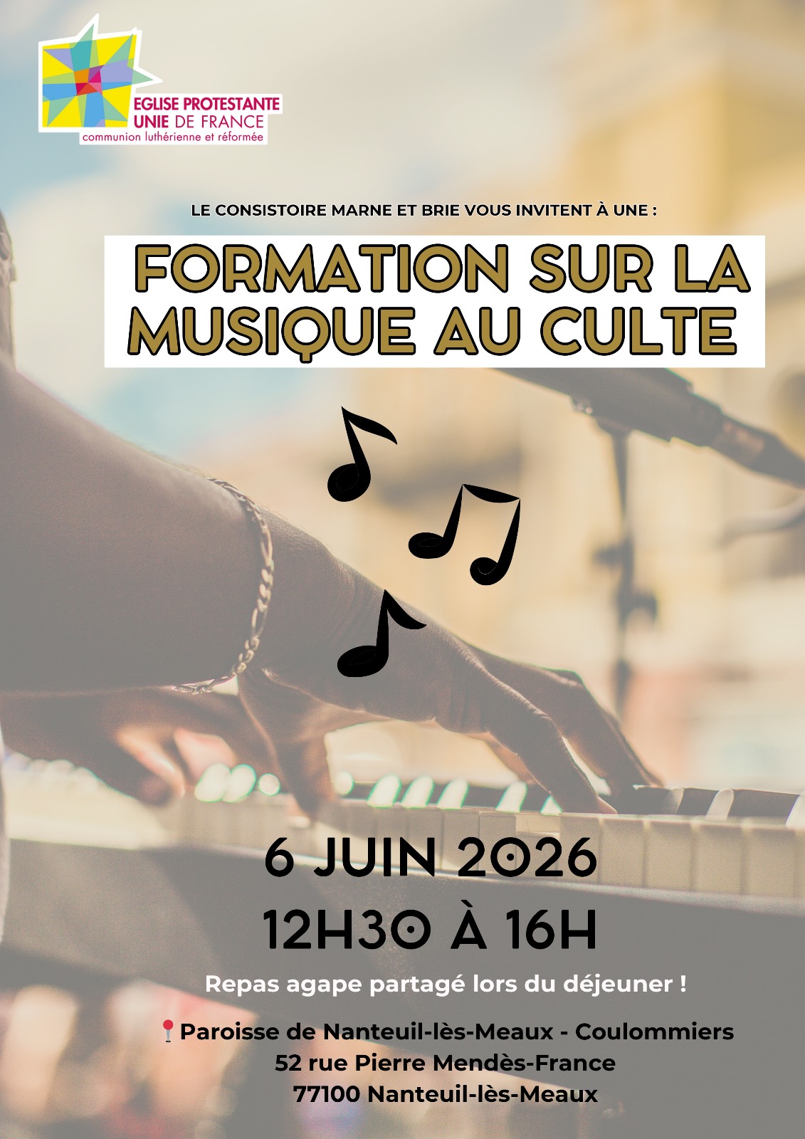 Session de formation à la musique au culte