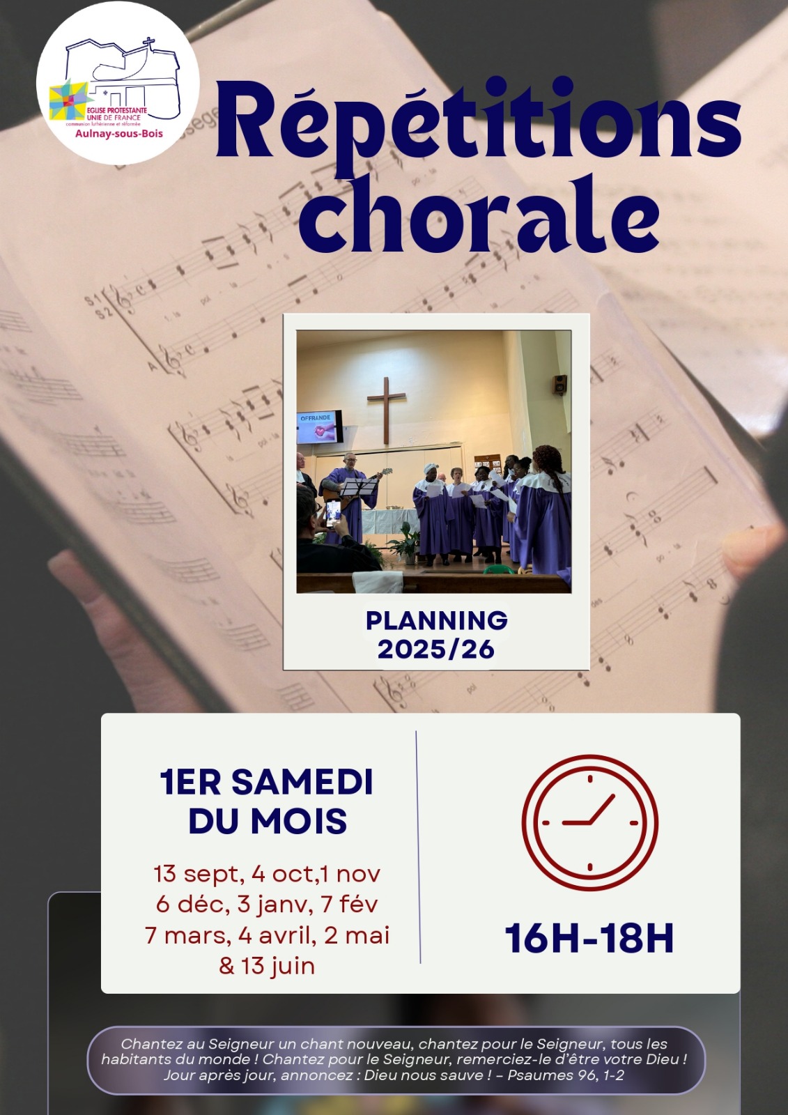 Répétition de la chorale
